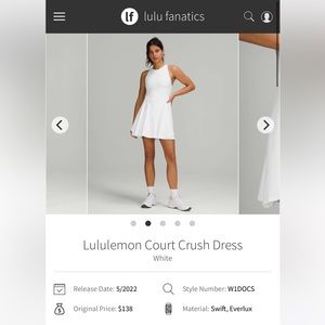 Lululemon Court Crush Dress